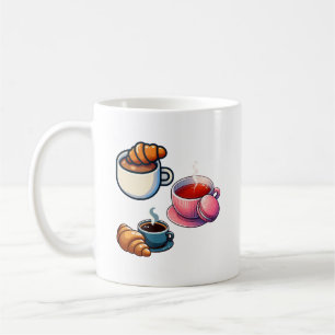 Tea & Coffee Illustration Cozy Beverage Art Desi Mug