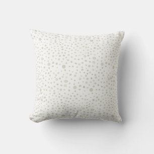 Tea Confetti Watercolor Dots Throw Pillow