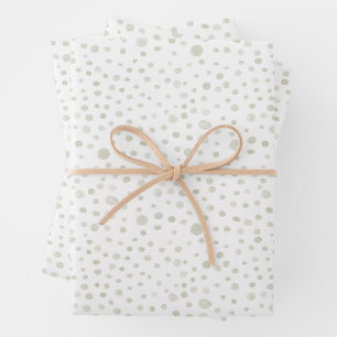 Tea Confetti Watercolor Dots Wrapping Paper