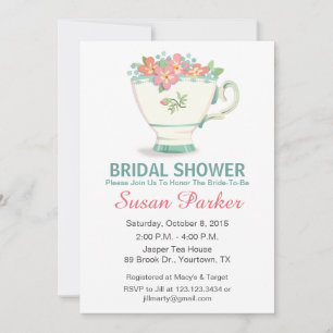 Tea Cup Bridal Shower Invitation