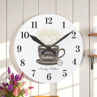 Tea Cup Brown White Inspirational Quote