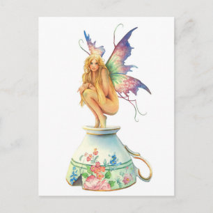 Tea Cup Fairy Postcard