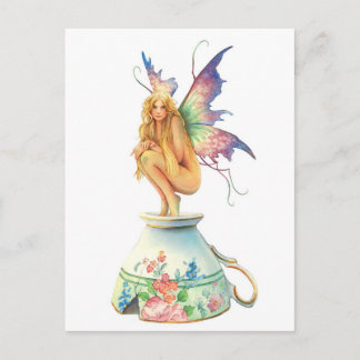 Tea Cup Fairy Postcard