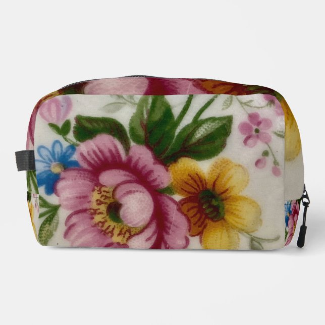 Tea Cup Floral Bouquet  Dopp Kit (Front)