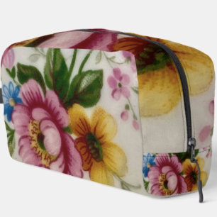 Tea Cup Floral Bouquet  Dopp Kit