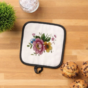 Tea Cup Floral Bouquet  Pot Holder