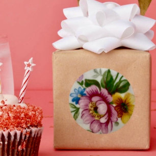 Tea Cup Floral Bouquet Sticker