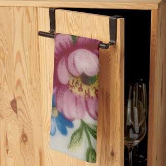 Tea Cup Floral Bouquet Tea Towel