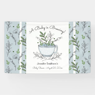 Tea Cup Tea Party Baby Shower Banner