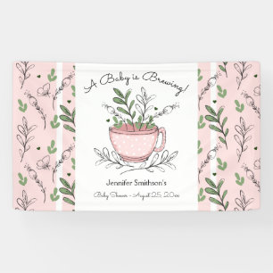 Tea Cup Tea Party Baby Shower Banner