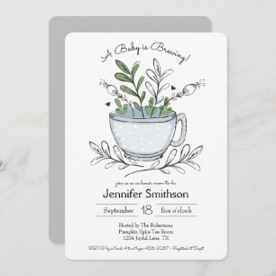 Tea Cup Tea Party Baby Shower Invitations