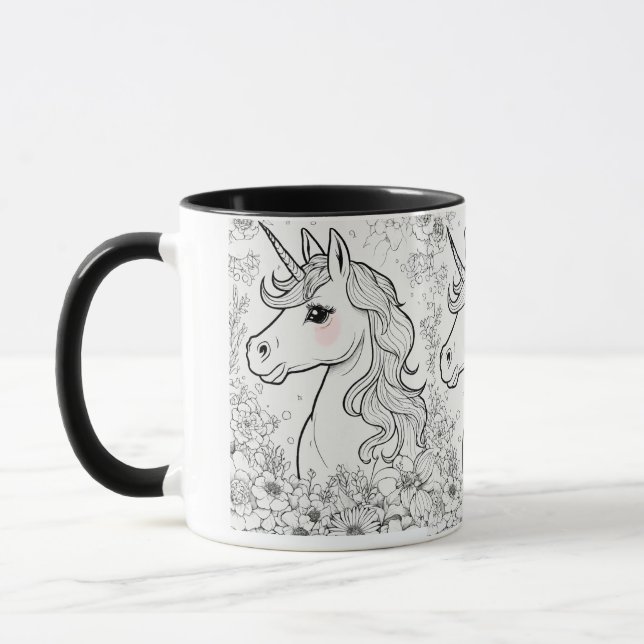 Tea cup with unicorn design  (Left)