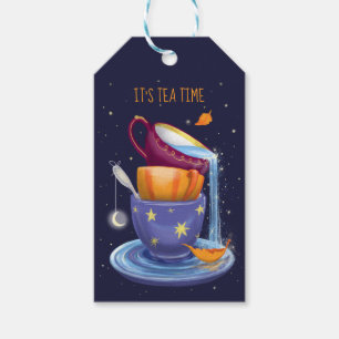 Tea cups Fall Whimsical Tea Party Gift Tags