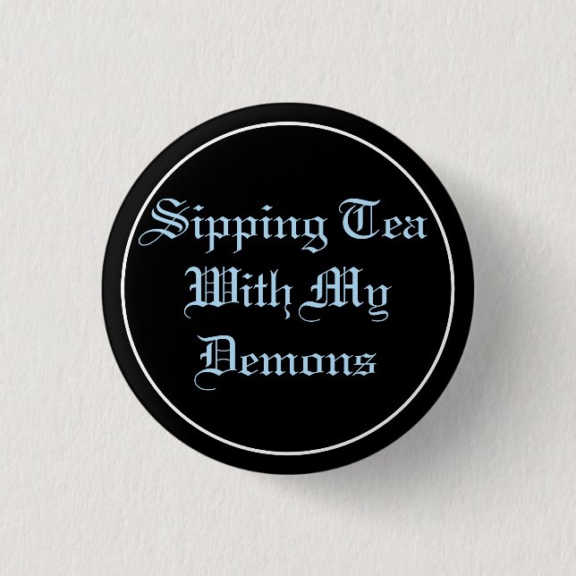 Tea & Demons Pastel Goth 3 Cm Round Badge (Front)