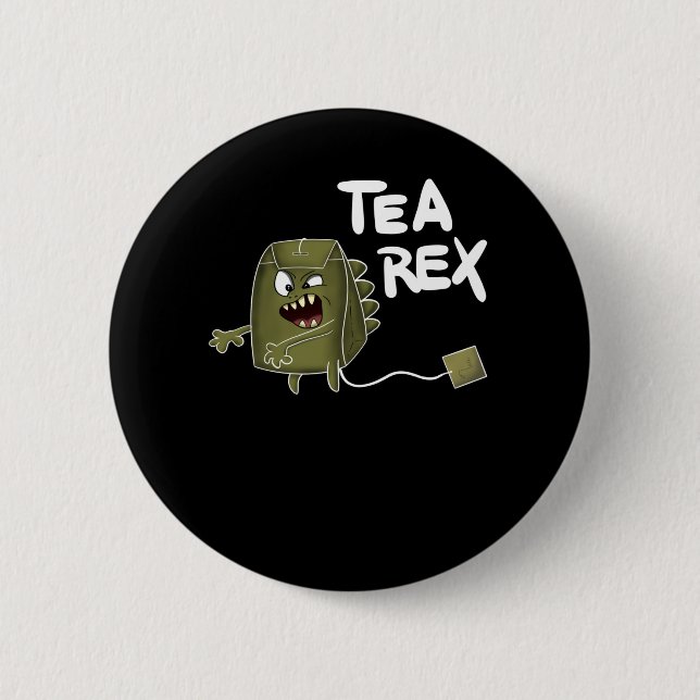 tea dinosaur 6 cm round badge (Front)