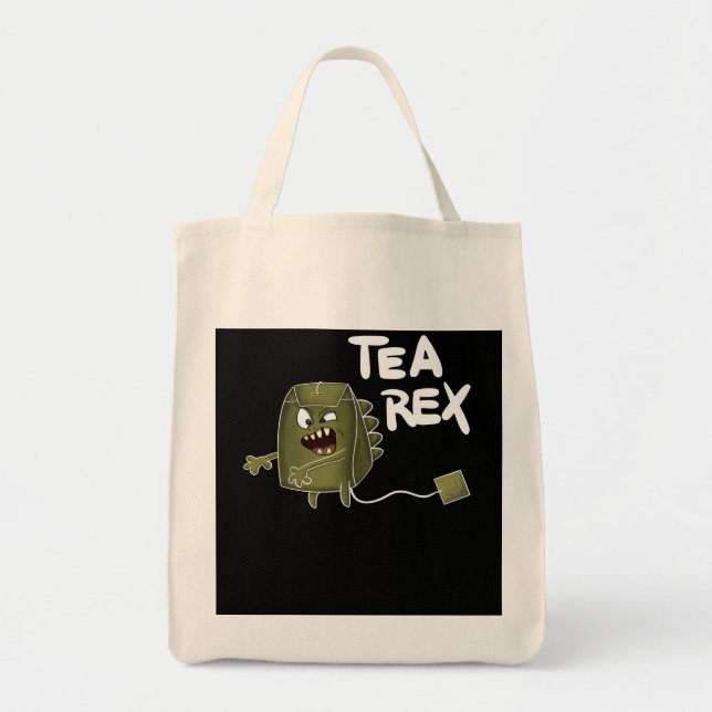 tea dinosaur tote bag (Front)