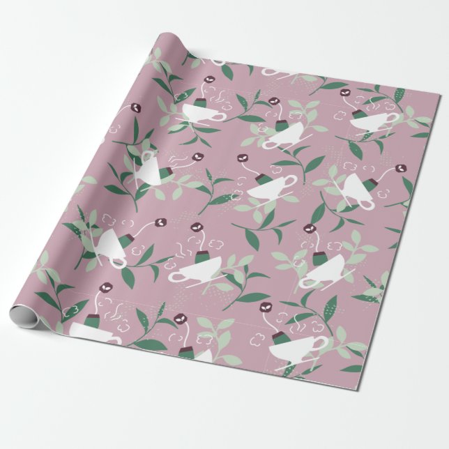 Tea does our fancy aid pattern wrapping paper (Unrolled)