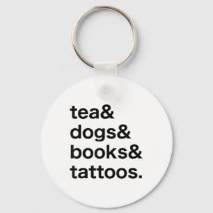 Tea Dogs Books Tattoos _1 Key Ring