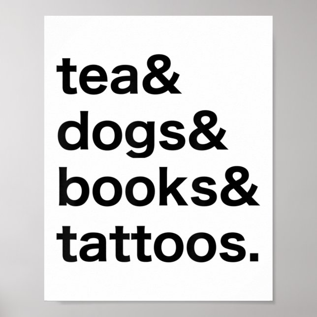 Tea Dogs Books Tattoos _1  Poster (Front)