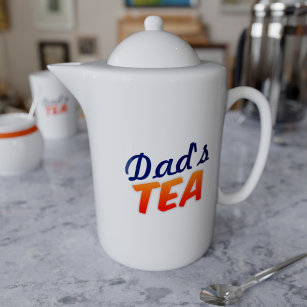 Tea Drinking Dad Name Personalised Teapot