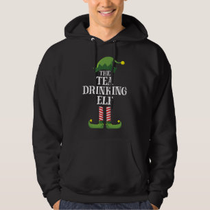 Tea Drinking Elf Matching Family Group Christmas P Hoodie