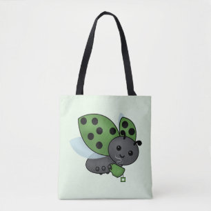 Tea Drinking Ladybug Tote Bag