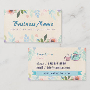 Tea Floral Business Card