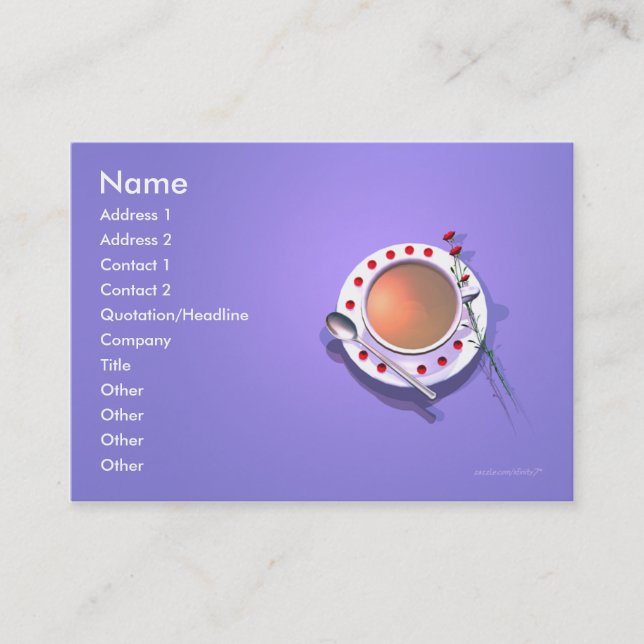 Tea Flowers Business Card (Front)