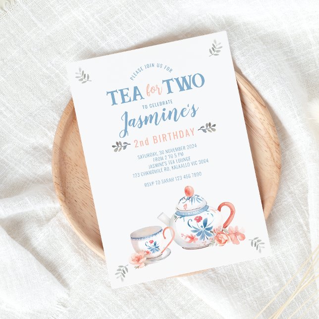 Tea for Two Birthday Invitation (Creator Uploaded)
