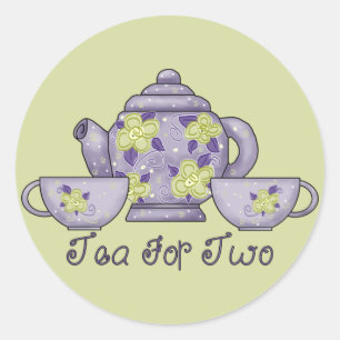 Tea For Two Classic Round Sticker