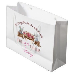 Tea For Two Custom Gift Bag - Large, Glossy