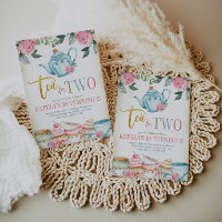Tea for Two Floral 2nd Birthday