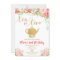 Tea for two floral gold birthday invitation girl
