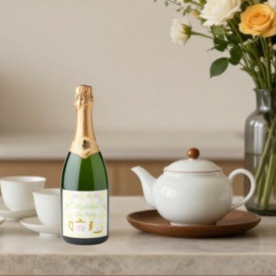 Tea for Two Girl 2nd Birthday Drink Label
