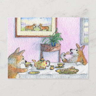 Tea for two postcard