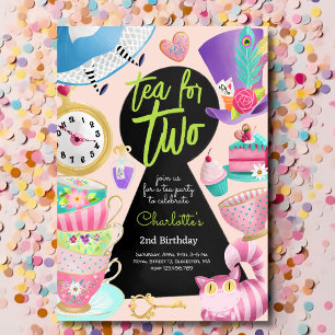 Tea for two, tea birthday invitation