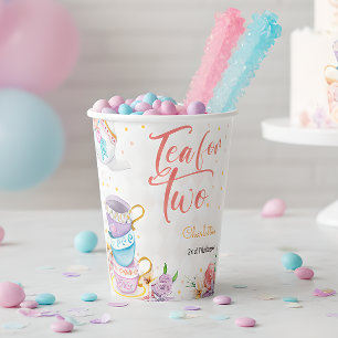 Tea for two, tea birthday paper cups