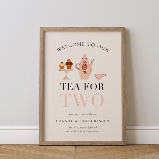 Tea for Two | Tea Party Baby Shower Poster (Creator Uploaded)