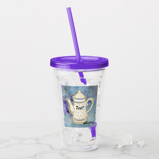 Tea? #FROMily From Fandom Liu Diner Design Acrylic Tumbler (Front Ice)