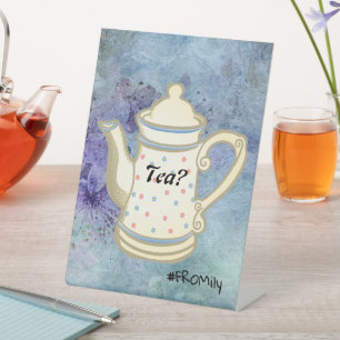 Tea? #FROMily From Fandom Liu Diner Design Pedestal Sign