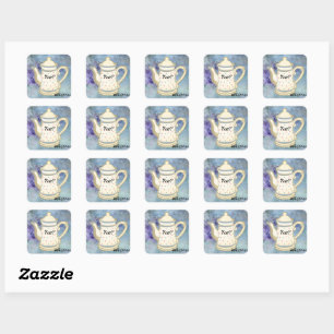 Tea? #FROMily From Fandom Liu Diner Design Square Sticker