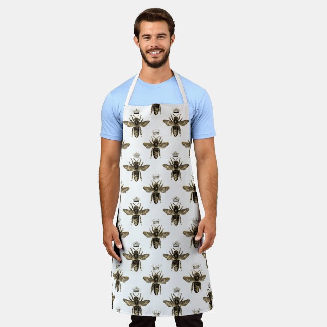 Tea Garden Bee Series Design 13  Apron (Worn)