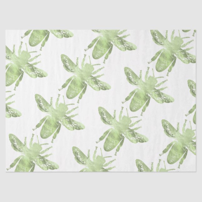 Tea Garden Bee Series Design 50 Tissue Paper (Front)