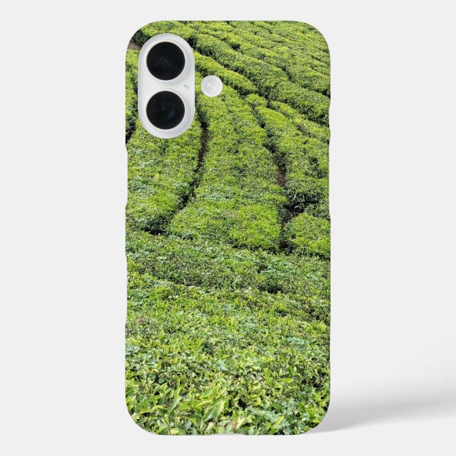 Tea gardens of Munnar on Apple Iphone 16 Case (Back)
