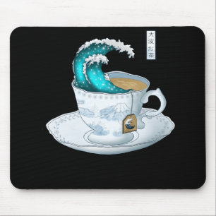 Tea Great Wave Off Kanagawa Mouse Pad