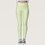Tea Green Solid Blank Colour Leggings<br><div class="desc">Tea green solid blank colour is a light green with earth toon.
Colourful colour that makes it suitable for many designs and solid colours.
Cheerful colour with joyful inspiration & happiness.
Hex# E1EDBD</div>
