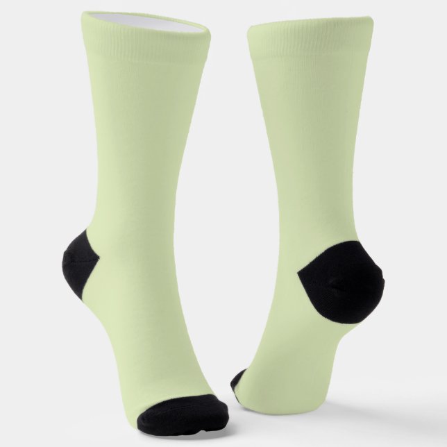 Tea Green Solid Blank Colour Socks (Angled)