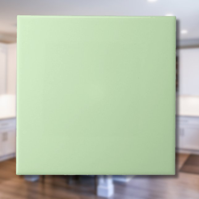 Tea Green Solid Colour | Classic | Elegant Ceramic Tile (Creator Uploaded)
