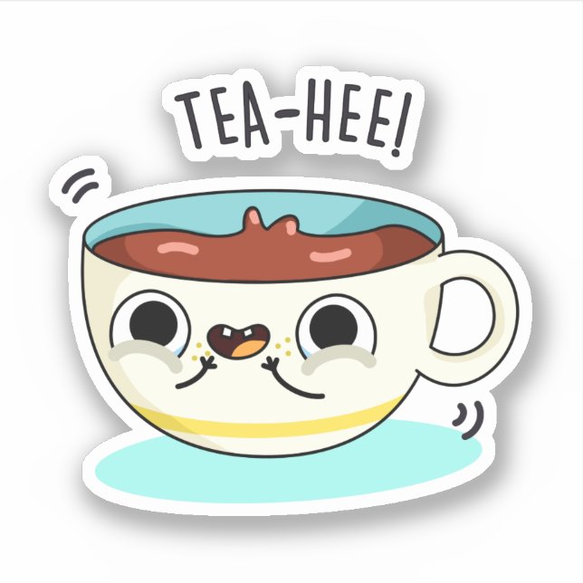 Tea Hee Funny Tea Cup Pun  (Front)