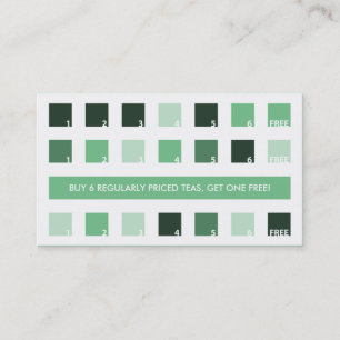 TEA HOUSE customer appreciation (mod squares) Loyalty Card